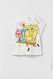 Nickolodeon Sünger Bob BASKILI T-SHİRT